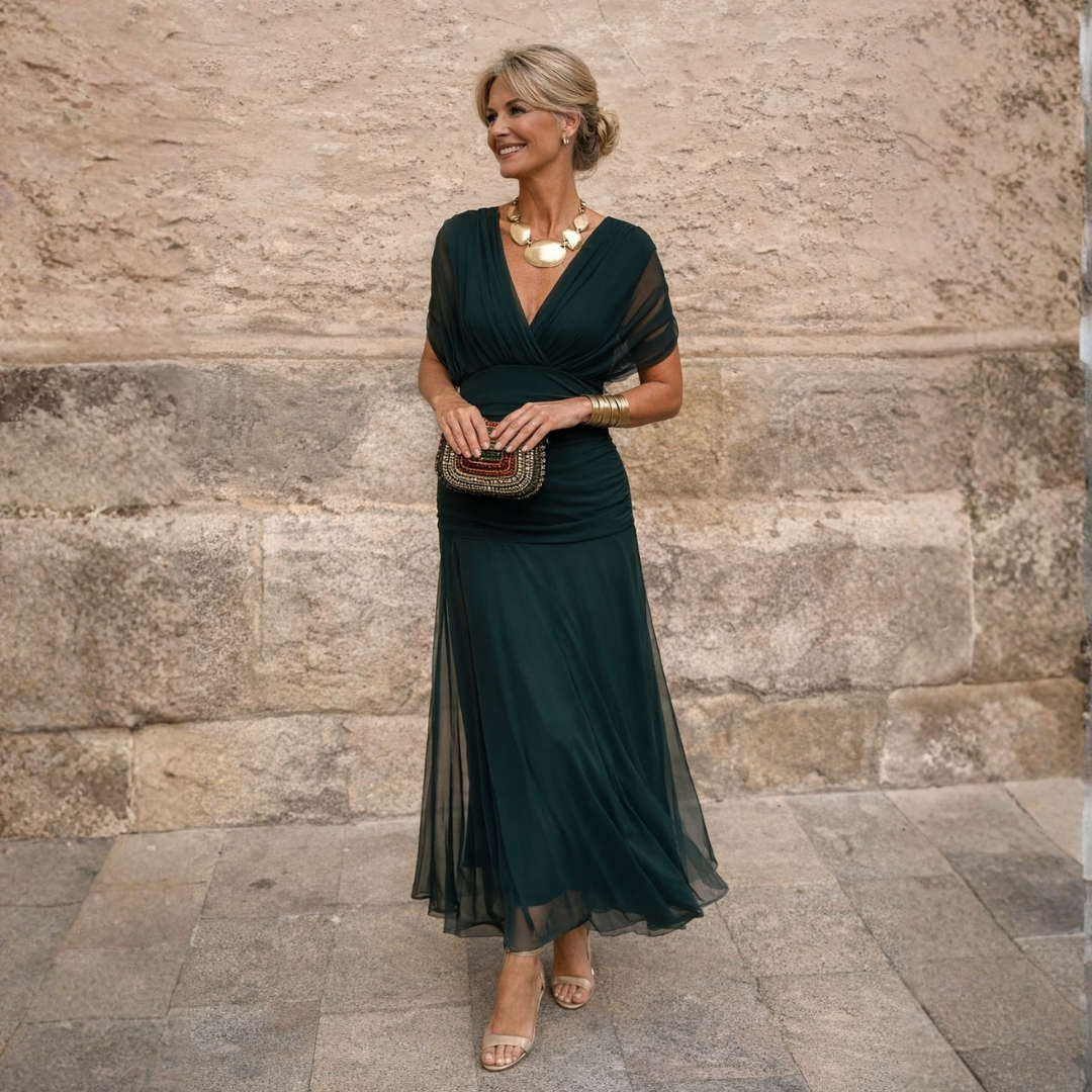 Eliza | Elegantní zelené šaty