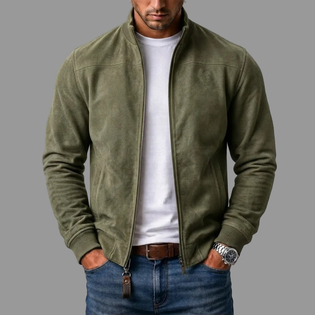 Corrado | Pánská bomber bunda z umělého semiše