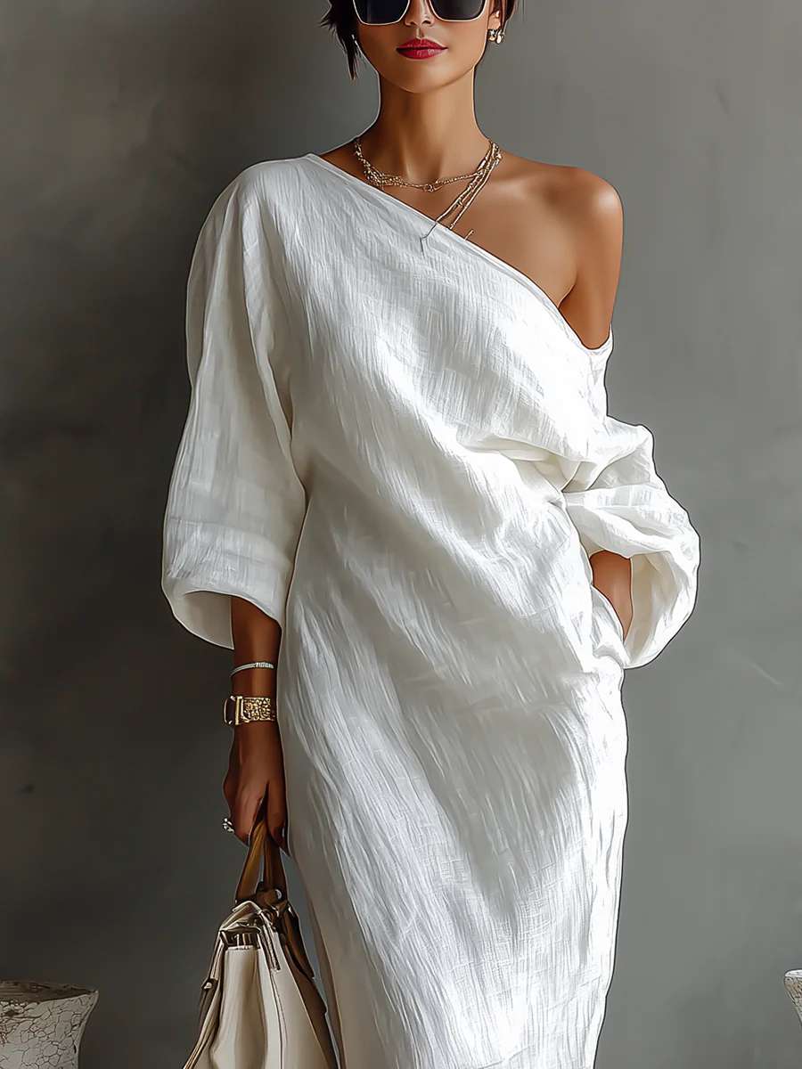 IVANA | Elegantní bílé maxi šaty