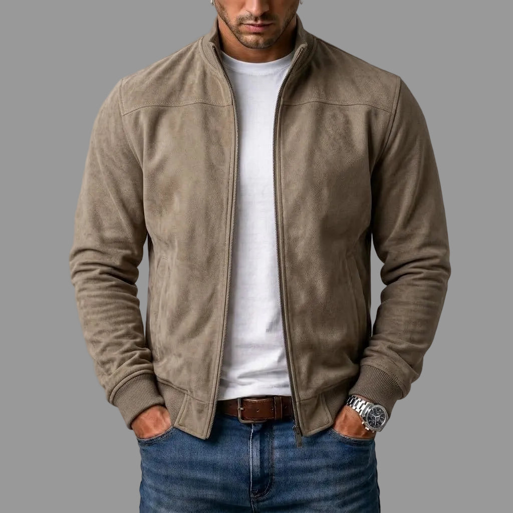 Corrado | Pánská bomber bunda z umělého semiše