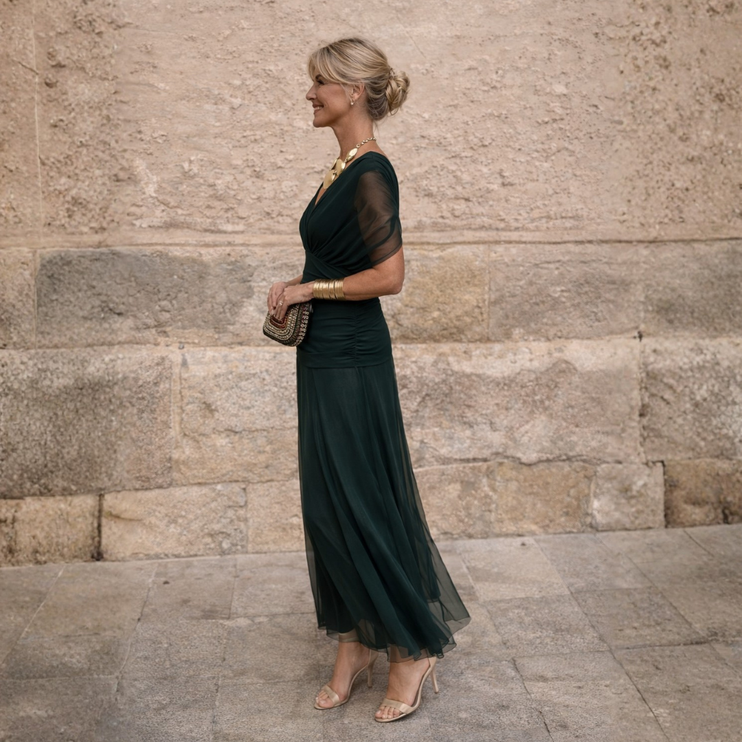 Eliza | Elegantní zelené šaty
