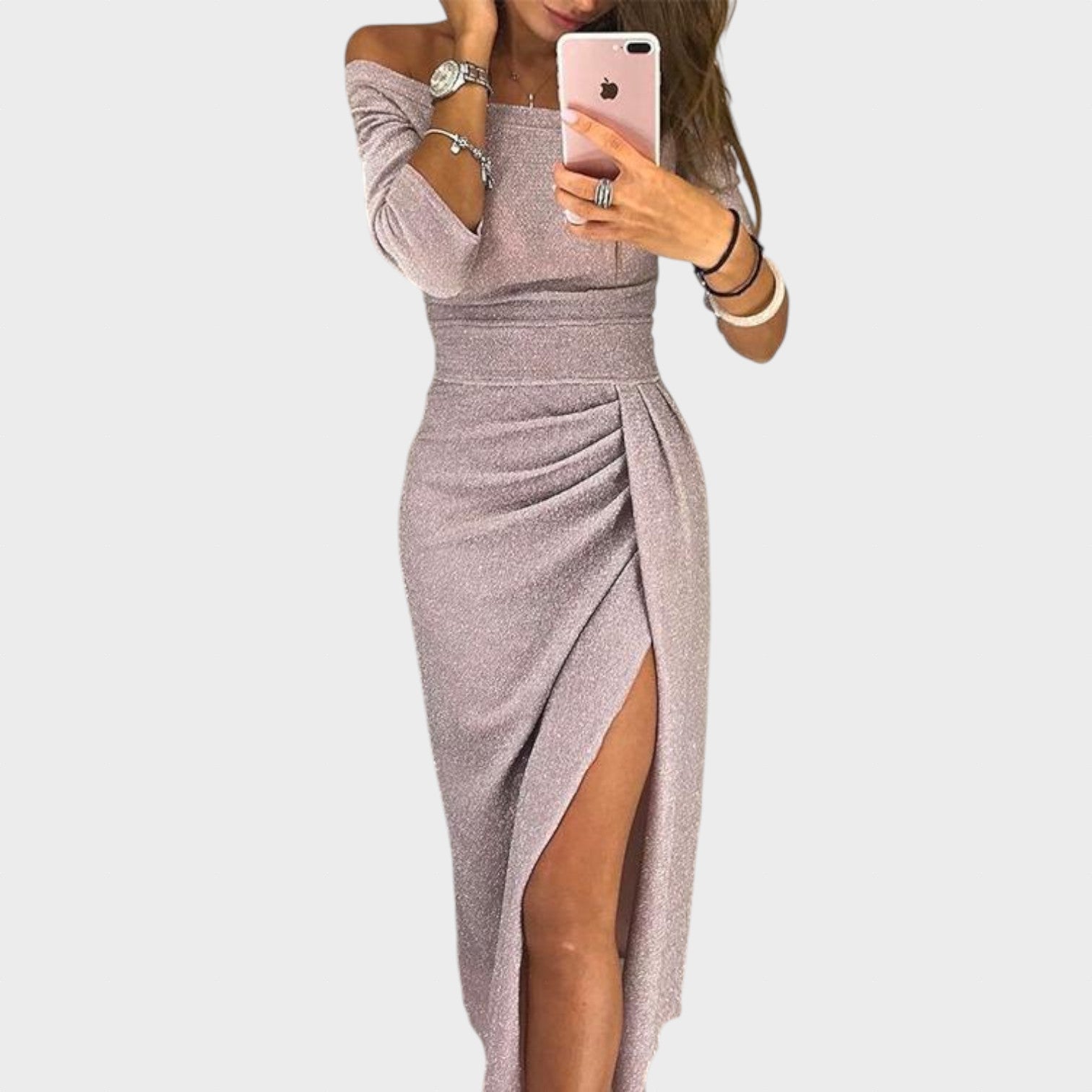 Ivana - Večerní šaty s odhalenými rameny