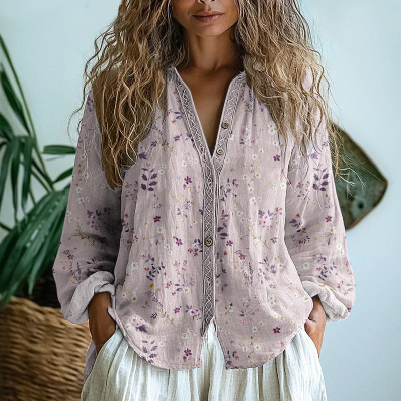 Veronika™ | Boho halenka s motivem listů