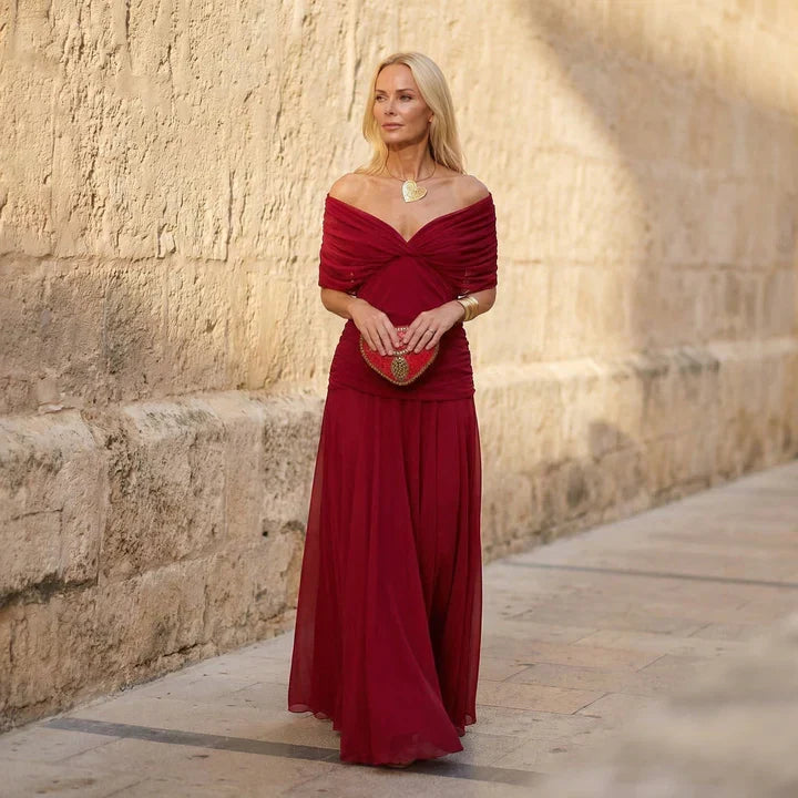 Celina | Elegantní červené šaty